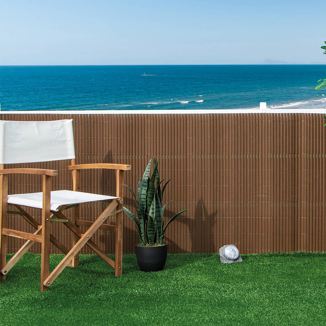 Cañizo PVC 20 mm doble cara marrón (Recycane 20)