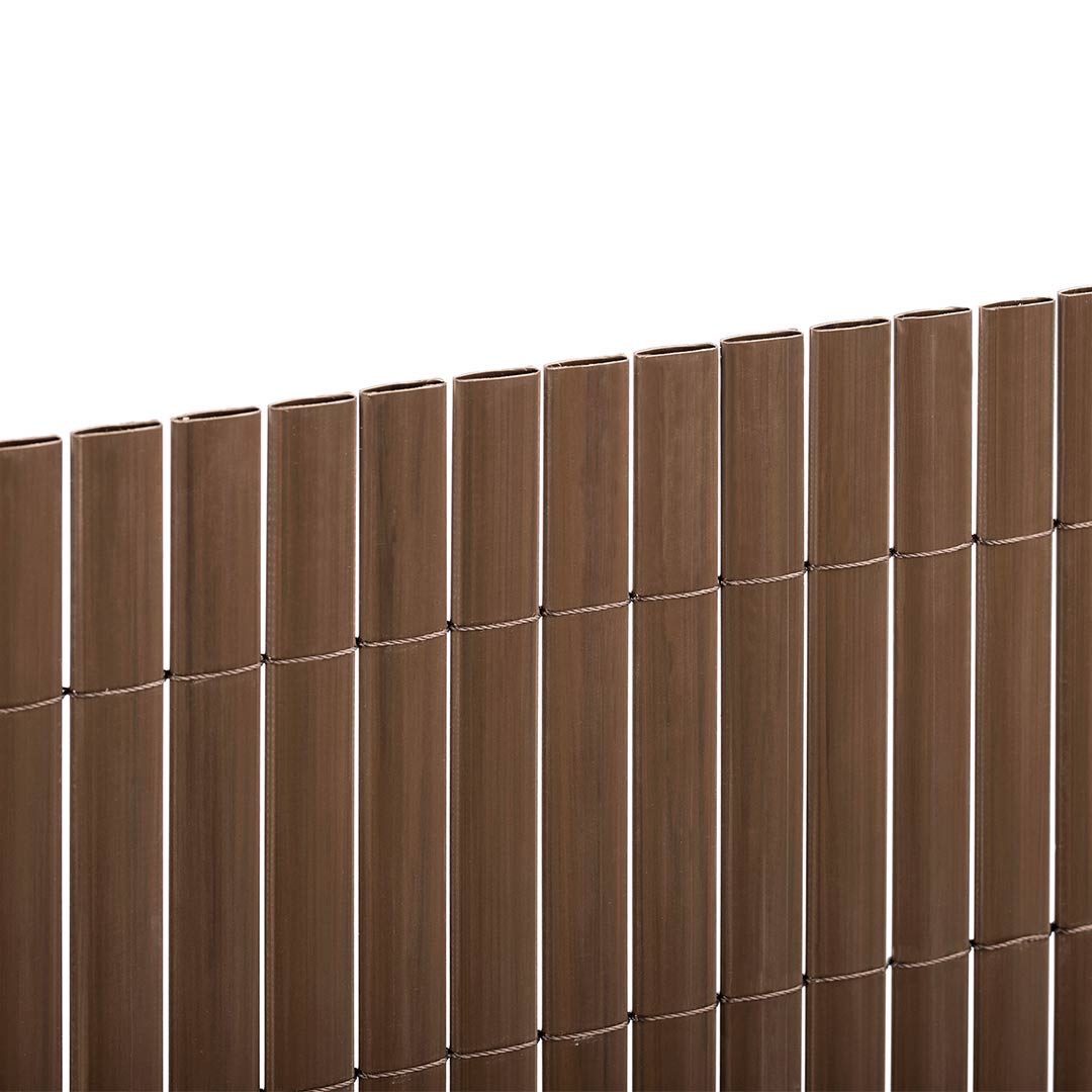 Cañizo PVC 20 mm doble cara marrón (Recycane 20) - Imagen 2